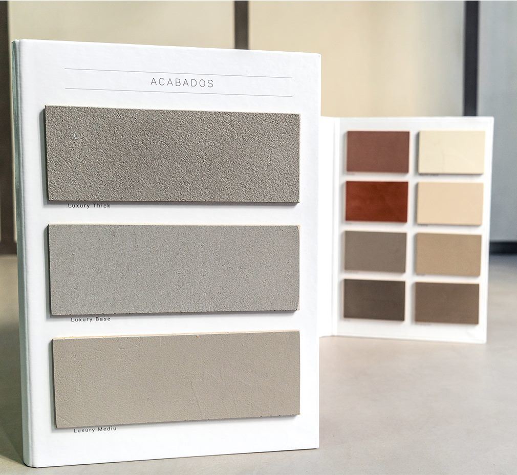 Texturas del Microcemento, amplia gama de Colores y Acabados